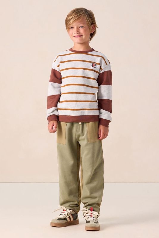 Sissy-Boy - Colourblock Sweatpants - Groen - Regular Fit