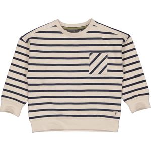 Levv jongens oversized sweater Merijn aop Blue Stripe