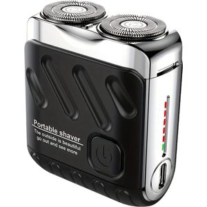 Krachtige 2-Blade Scheerapparaat - Usb Oplaadbare 2-Kop Mini Body Shaver + Precisie/Baardtrimmer - Batterij Indicator - Perfecte Lichaamshaar Verzorging voor Dames en Heren - Viraal op Tiktok - Kleur: Zwart