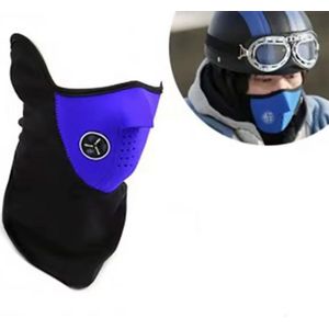 Motormasker - Gezichtsmasker - Skimasker - Blauw/Zwart - Motor masker - Masker voor op de motor -Neopreen - CHPN
