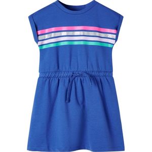 vidaXL - Kinderjurk - met - trekkoord - 128 - kobaltblauw