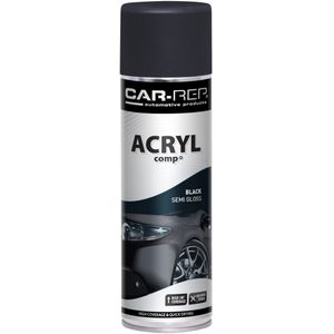 Car-Rep ACRYLcomp - Zwart - Zijdeglans - autolak - 500 ml - spuitbus verf