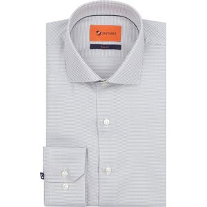 Suitable - Overhemd - Lichte Taupe - Extra Lange Mouwen - Slim-Fit - Formeel