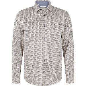 Tom Tailor - Lange mouw overhemd - Heren - XXL - Gebroken wit - Katoen - 1034890