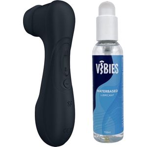 Satisfyer Pro 2 Generation 3 Luchtdruk Vibrator met Vibies Glijmiddel Actiepakket - Zwart