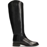 Merk - Model - Hoge Laarzen - Zwart - Generfd Leer