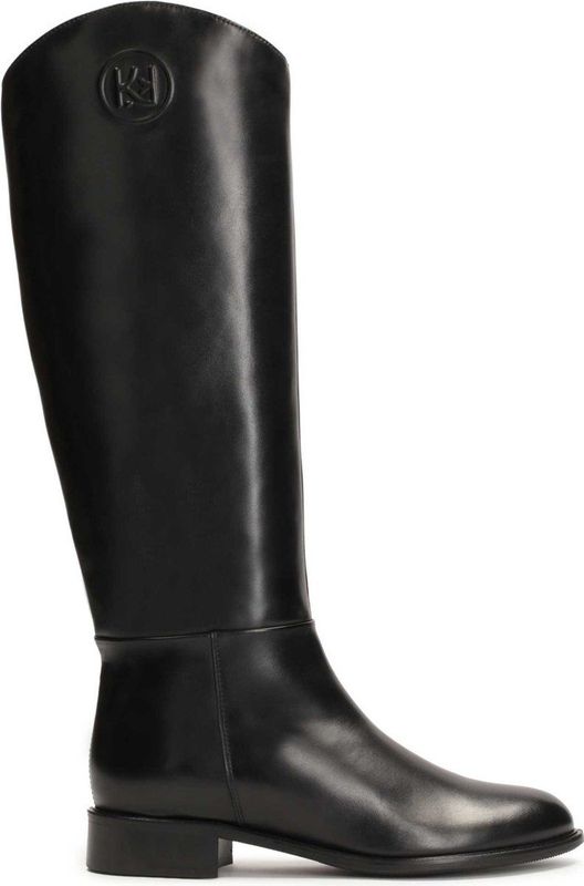 Merk - Model - Hoge Laarzen - Zwart - Generfd Leer