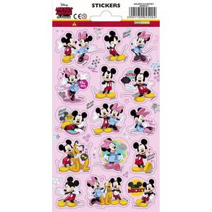 Haza Original Stickervel Mickey & Friends Roze 15 Stickers
