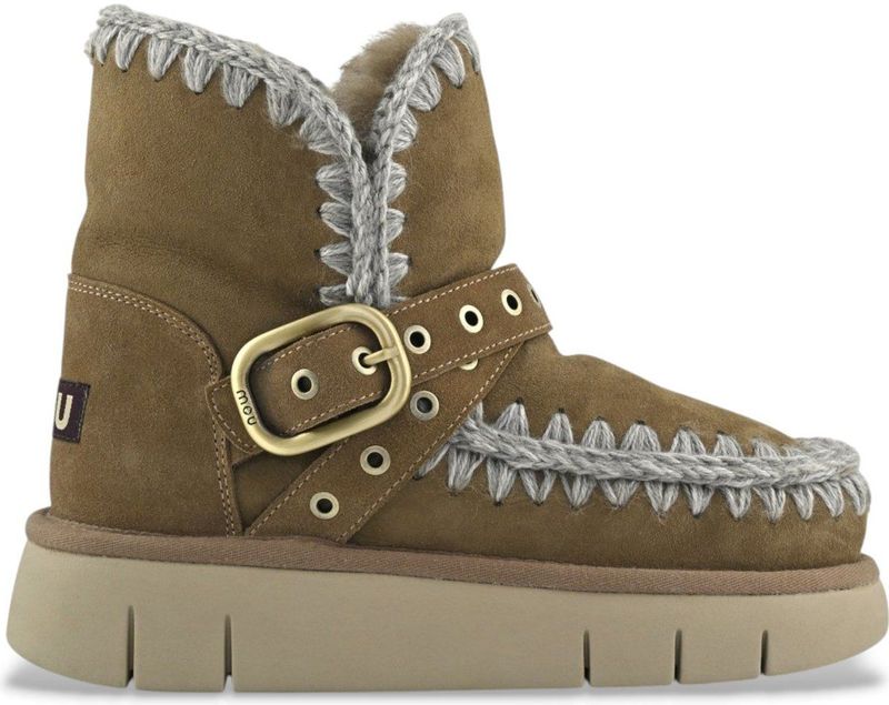 Mou - MU.FW531021A - Leren Enkellaarsjes - Bruin - Casual