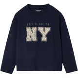 Vertbaudet - T-shirt - Meisjes - Lange Mouwen - Ronde Halslijn - Letters Geplaatste Applicatie