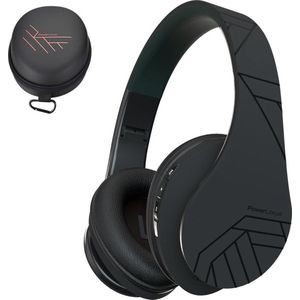 PowerLocus P2 - Draadloze Over-Ear Koptelefoon Inklapbaar - Bluetooth Hoofdtelefoon - Met microfoon – Headphone - Micro SD mode – Incl. Carry Case - Zwart