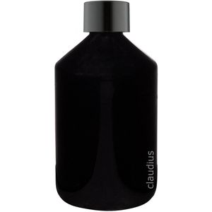 Lege Plastic Fles 500 ml zwart met zwarte dop - set van 10 stuks - navulbaar - leeg
