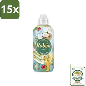 15 x Robijn – Wasverzachter – Kokos Sensation – 765 ml - Grootverpakking - Koffiezetapparaat