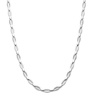Zilver - Gerhodineerde Collier - Zirkonia - 6,0 mm - 45 cm - Poli/Mat