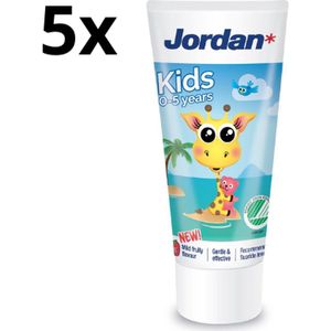 Jordan Tandpasta Junior 0-5 jaar - 5 x 50ml - Voordeelverpakking