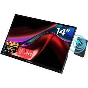 Verbatim - 32088 - Draagbare Monitor - Zwart - 14 inch FHD Touch - Incl. Power Bank 5000mAh