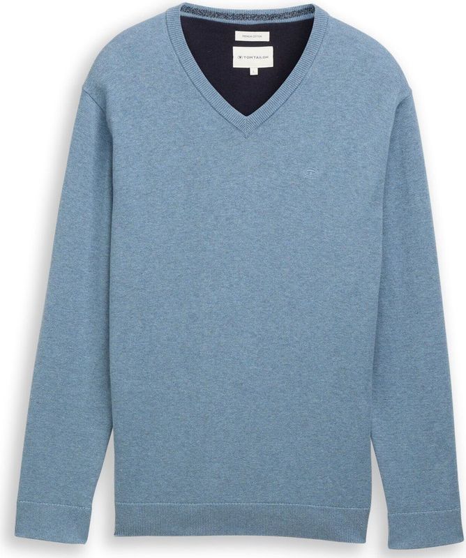 Tom Tailor - Regular Fit - Gebreide Pullover - Mêlee - Zuiver Katoen