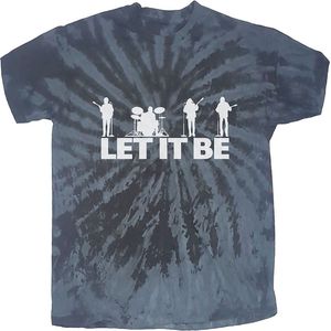 The Beatles - Let It Be Silhouette Heren T-shirt - M - Zwart/Grijs