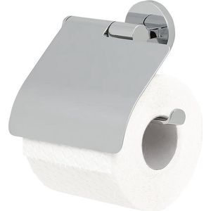 Tiger Noon - Wc rolhouder met klep - Toiletrolhouder - Zonder boren met TigerFix (apart verkrijgbaar) - Chroom