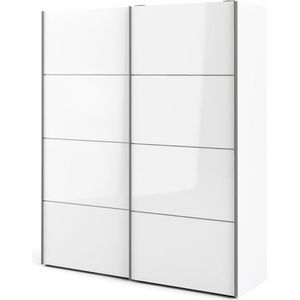 Veto kledingkast B 2 deurs H220 cm x B182 cm wit, wit hoogglans.