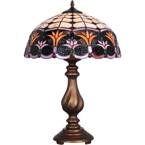 Tiffany Tafellamp - Decoratieve Tafellampen - Tiffany Lamp - Verlichting - Tafel Verlichting,- Interieur Decoratie - Woondecoratie - Glas in Lood - 41x61