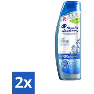 2 x Head & Shoulders - Anti-Roos Shampoo - Pure Intense - Hoofdhuid Detox - 250 ml - Anti-Roos Shampoo - Hoofdhuid Detox - Roosbestrijding - Hoofdhuid Reinigen - Gezonde Hoofdhuid