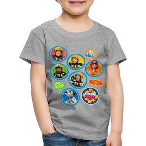 Brandweerman Sam™ Brandweer Team Embleem Ontwerp Premium T Shirt Kinderen
