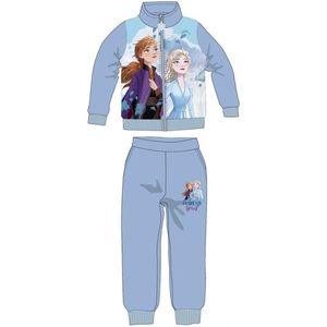 Disney Frozen set joggingpak - trainingspak - vrijetijdspak - huispak - Vest + Broek - Lichtblauw - 92/98 cm - 3 jaar