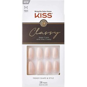 KISS Classy Nails Collection - Kunstnagels - Franse Nagels - Hoogglanzend - Inclusief Nagellijm en Vijl