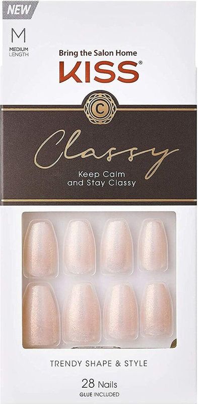 KISS Classy Nails Collection - Kunstnagels - Franse Nagels - Hoogglanzend - Inclusief Nagellijm en Vijl