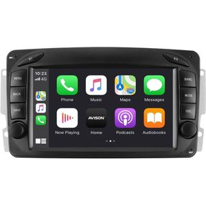 VCTparts® CarPlay & Android Auto Scherm voor Mercedes-Benz C-Klasse W203, CLK W209, G-Klasse W463, Viano/Vito W639 (1998–2006) – Draadloos Multimedia Touchscreen, GPS Navigatie – Inbouwen / Inbouwservice / Installatie