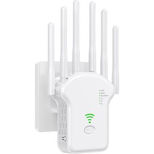 Wifi Dual-Band Extender, Wifi Signaalversterker, Draadloze Repeater, Geschikt Voor Wifi (Wit)