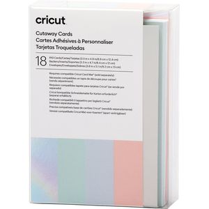 Cricut Cut-Away Cards Pastel R10 (8,9 cm x 12,4 cm) 18-pack
