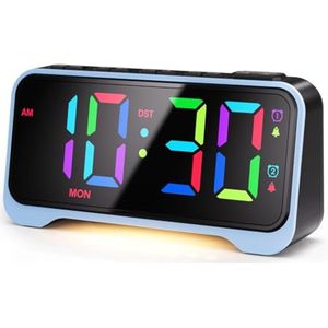 Digitale wekker met RGB kleurverandering en groot LED-display