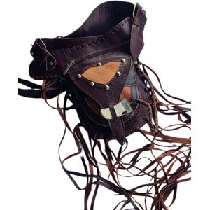 Festival-Heup tasje-Crossbody tasje- Cross over-echt leer-Fringe-Bohemian style-Boho style-22,5cmx15cmx5cm-#3