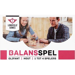 Houten Balans Spel Olifant - Geschikt vanaf 5 jaar - 1-4 spelers - Inclusief 40 stokjes