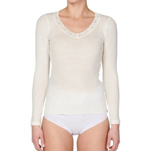 Nina von C - Thermoshirt - Navy - Lange Mouw - V-hals - Merino Wol