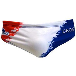 Turbo Croatia Zwemslip Wit 9-10 Years Jongens