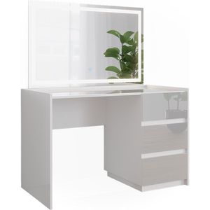 Vicco - Marla - Kaptafel - Wit Hoogglans - 120 cm met LED-spiegel
