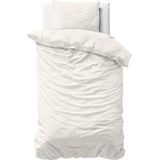 Primaviera Deluxe Uni Satijn - Dekbedovertrek - Eenpersoons - 140x200/220 + 1 kussensloop 60x70 - Creme