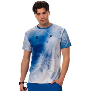 Drop Shot - Aker Print - T-shirt - Blauw - Korte Mouwen
