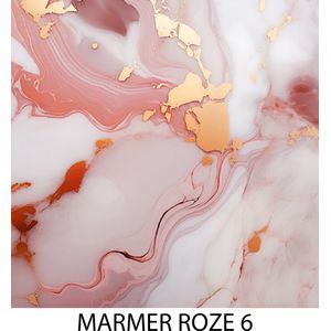 15 stuks tegelstickers marmerlook roze/goud 15x15cm - badkamermuur - achterwand keuken - zelfklevend - backsplash - plakfolie