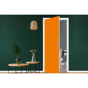 Deursticker Oranje - Seizoenen - Herfst - Kleur - 90x215 cm - Deurposter