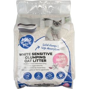 Duvoplus - Kattenbakvulling - Kat - Kattenbakvulling White Sensitive Babypoeder 12kg - 1st