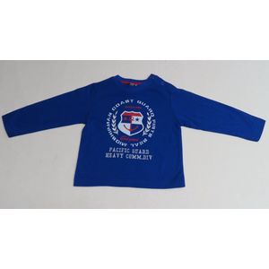 T shirt met lange mouw - Jongens - Blauw - Coast guard- 6 maand 68