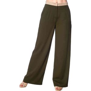 Pantalon dames - Banned Retro - Groen/Olijfgroen