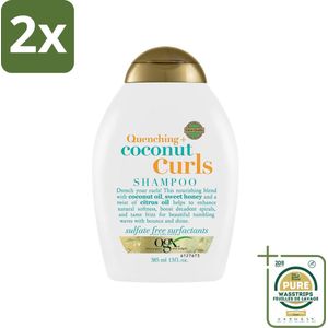 OGX - Coconut Curls - Shampoo - Krulverzorging - Hydraterend - 385 ml - Voordeelverpakking - 2 stuks - Krullen verzorgen - Kokosolie shampoo