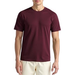 Merino Shirt Heren Korte Mouwen Funktionshirt UV Bescherming Sportshirt Wandelen Ademend Sneldrogend