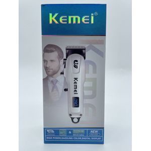 Kemei KM-232 Professionele Tondeuse met Usb Opladen Draadloze Haar Trimmer Met Lcd scherm met meerdere opzet stukken