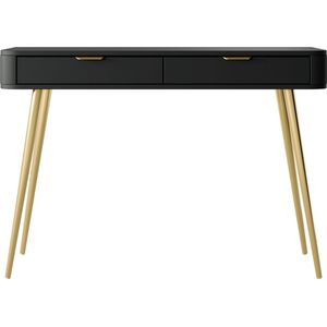 Selsey Oval - Make-up tafel met lades 112 cm - Zwart